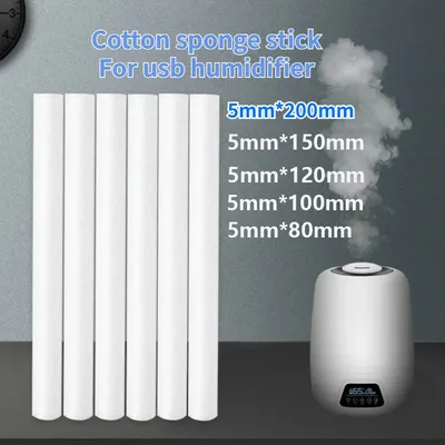 10 PCS 5mm 가습기 필터 면봉 코어 USB 공기 초음파 가습기 아로마 디퓨저 교체 면 스폰지 스틱